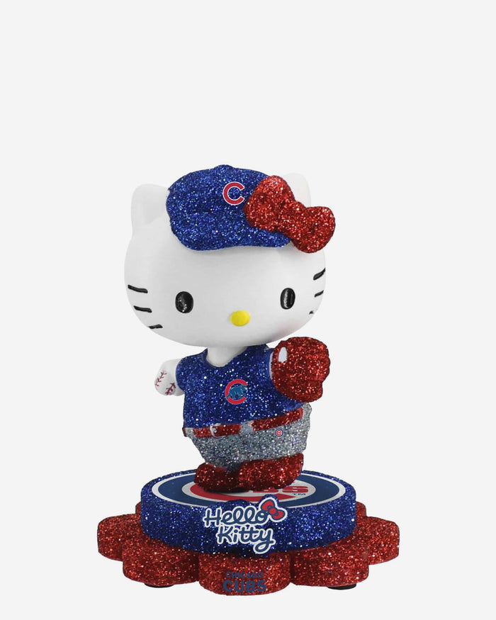 Chicago Cubs Hello Kitty® Glitter Mini Bobblehead FOCO - FOCO.com