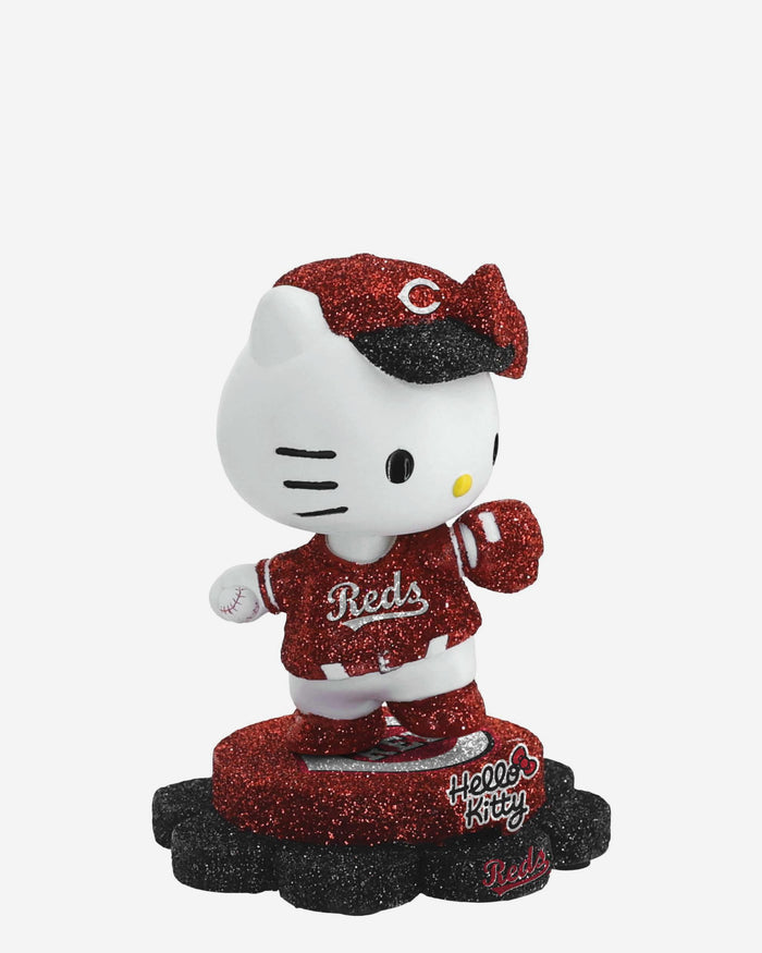 Cincinnati Reds Hello Kitty® Glitter Mini Bobblehead FOCO - FOCO.com