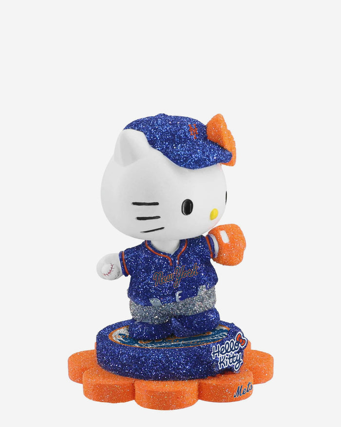 New York Mets Hello Kitty® Glitter Mini Bobblehead FOCO - FOCO.com