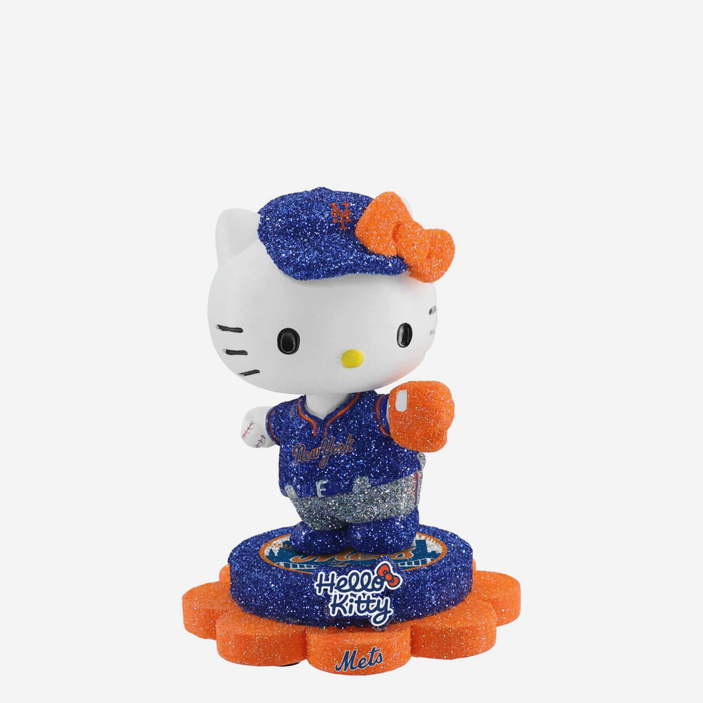 New York Mets Hello Kitty® Glitter Mini Bobblehead FOCO - FOCO.com