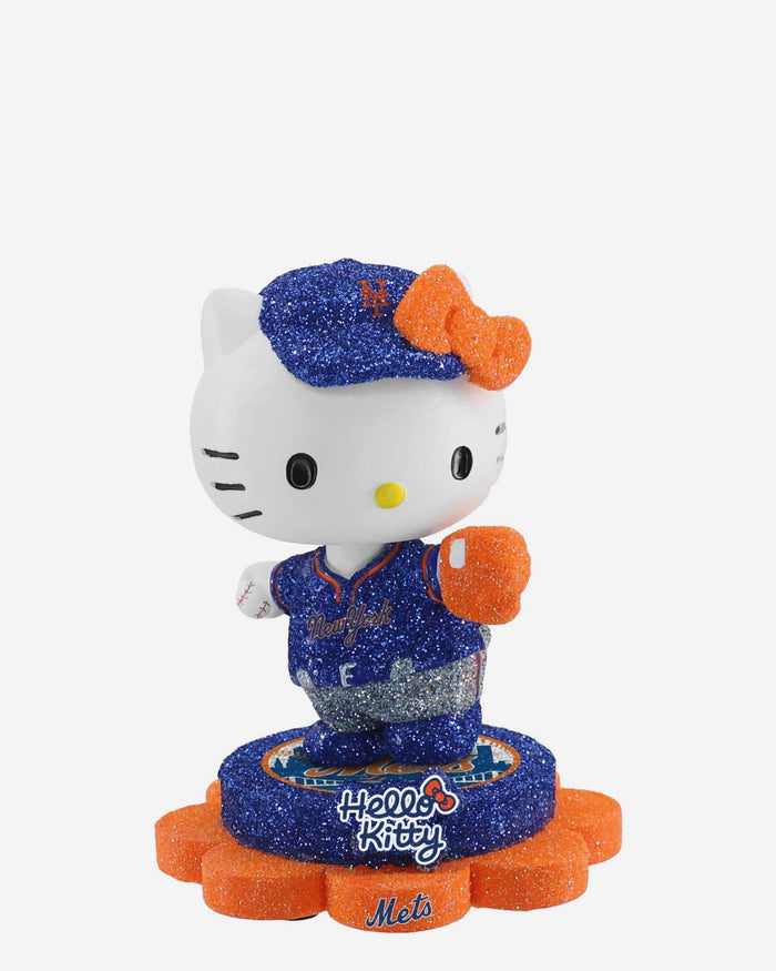 New York Mets Hello Kitty® Glitter Mini Bobblehead FOCO - FOCO.com