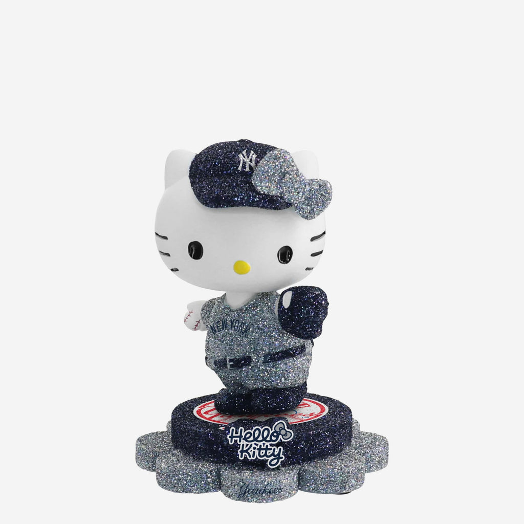 New York Yankees Hello Kitty® Glitter Mini Bobblehead FOCO - FOCO.com