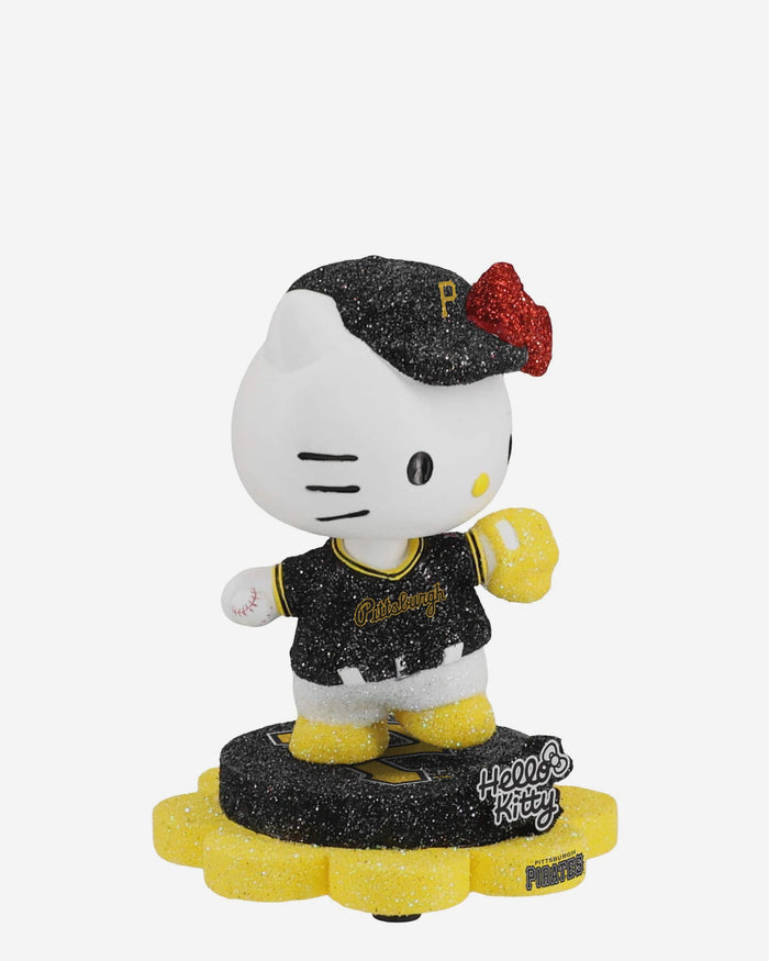 Pittsburgh Pirates Hello Kitty® Glitter Mini Bobblehead FOCO - FOCO.com