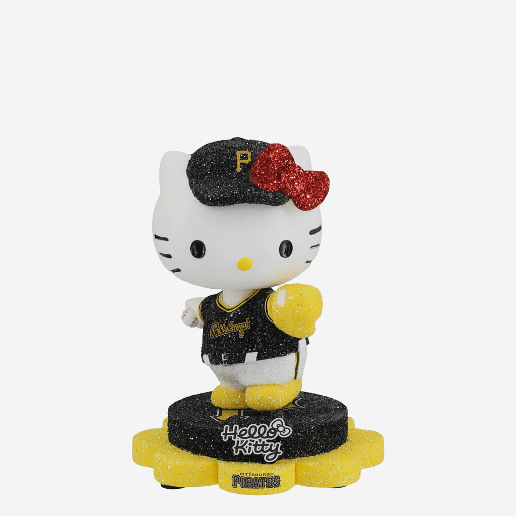 Pittsburgh Pirates Hello Kitty® Glitter Mini Bobblehead FOCO - FOCO.com