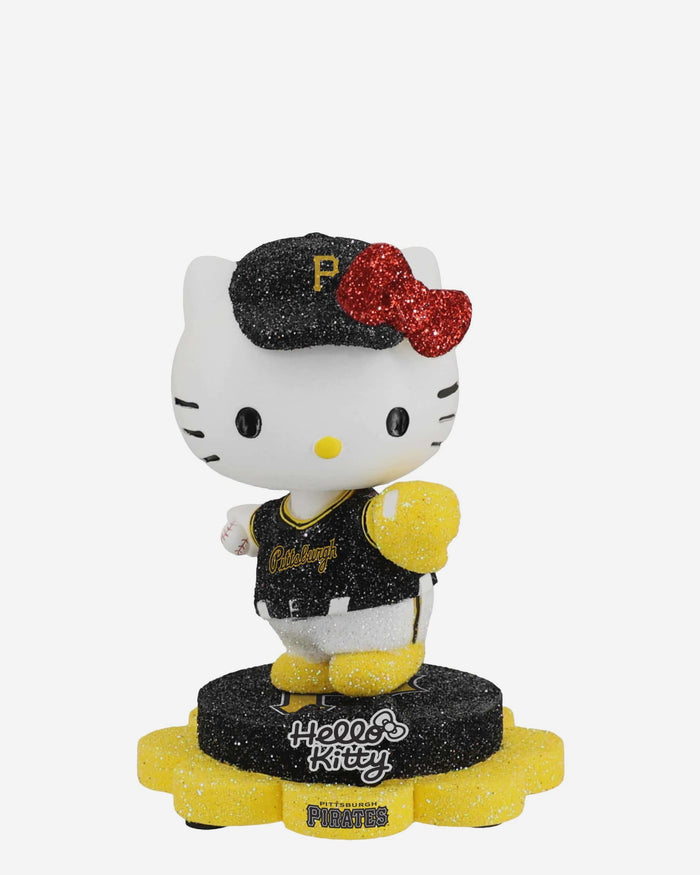Pittsburgh Pirates Hello Kitty® Glitter Mini Bobblehead FOCO - FOCO.com