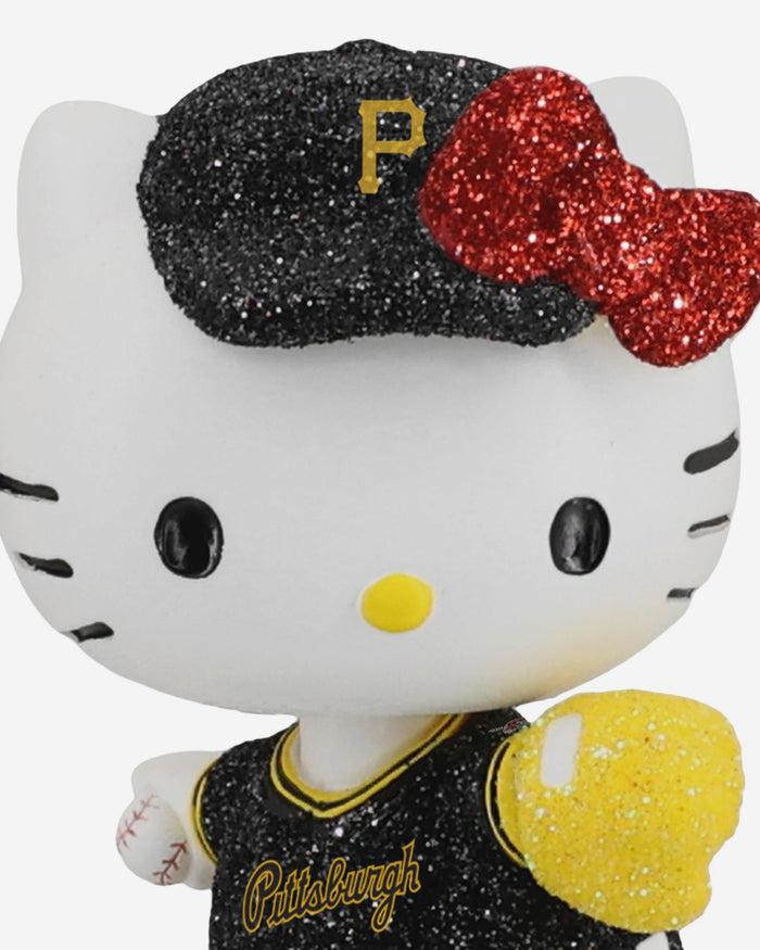 Pittsburgh Pirates Hello Kitty® Glitter Mini Bobblehead FOCO - FOCO.com