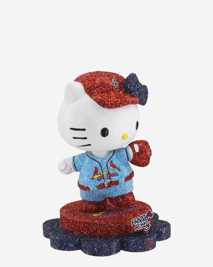 St Louis Cardinals Hello Kitty® Glitter Mini Bobblehead FOCO - FOCO.com