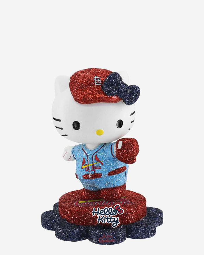 St Louis Cardinals Hello Kitty® Glitter Mini Bobblehead FOCO - FOCO.com