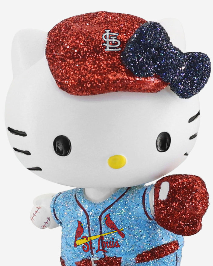 St Louis Cardinals Hello Kitty® Glitter Mini Bobblehead FOCO - FOCO.com