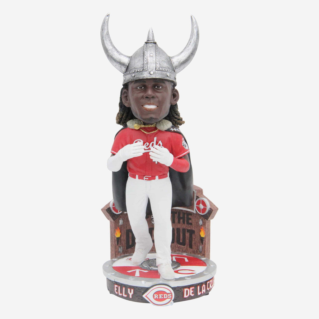 Elly De La Cruz Cincinnati Reds Viking Hat Home Run Celebration Bobblehead FOCO - FOCO.com