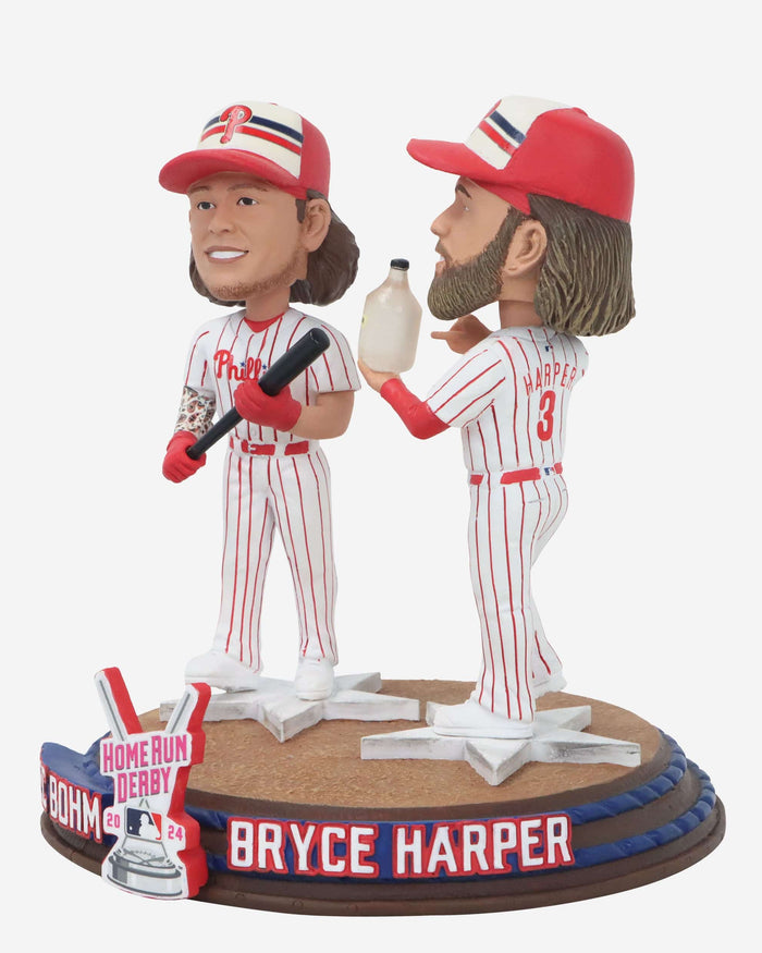 Alec Bohm & Bryce Harper Philadelphia Phillies Philly Wooder 2024 Home Run Derby Mini Bobblehead Scene FOCO - FOCO.com