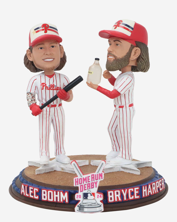 Alec Bohm & Bryce Harper Philadelphia Phillies Philly Wooder 2024 Home Run Derby Mini Bobblehead Scene FOCO - FOCO.com