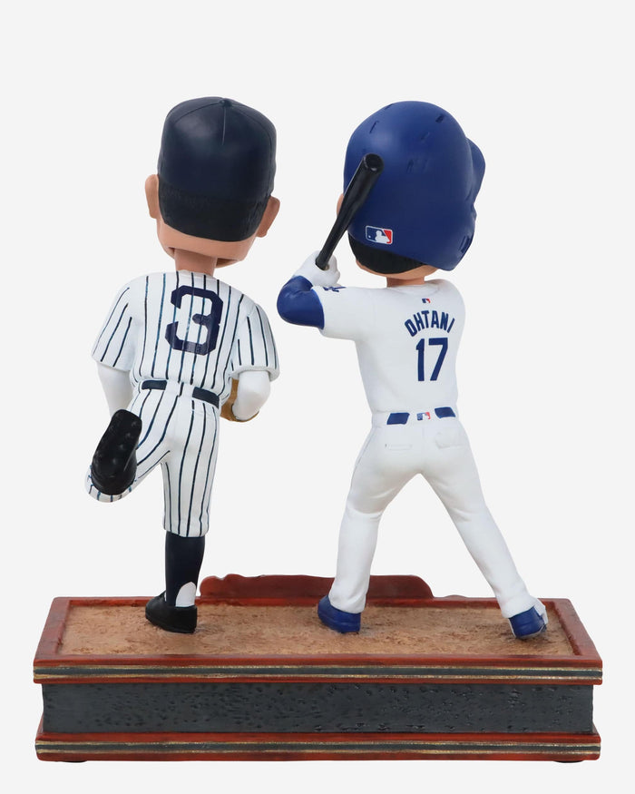 Shohei Ohtani & Babe Ruth Los Angeles Dodgers & New York Yankees 200 Home Runs and 200 Strikeouts Dual Bobblehead FOCO - FOCO.com