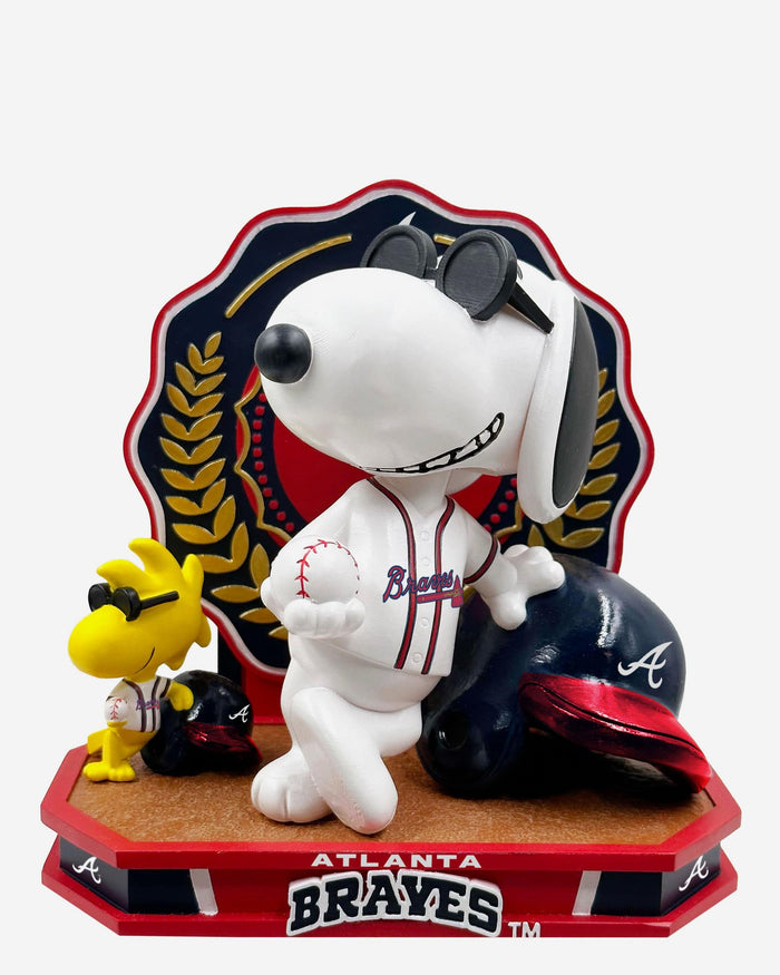 Atlanta Braves Snoopy & Woodstock Joe Cool Peanuts Dual Bobblehead FOCO - FOCO.com