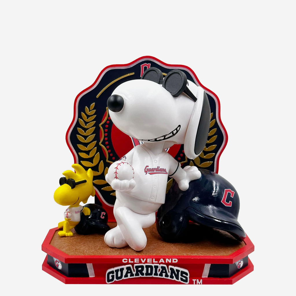 Cleveland Guardians Snoopy & Woodstock Joe Cool Peanuts Dual Bobblehead FOCO - FOCO.com