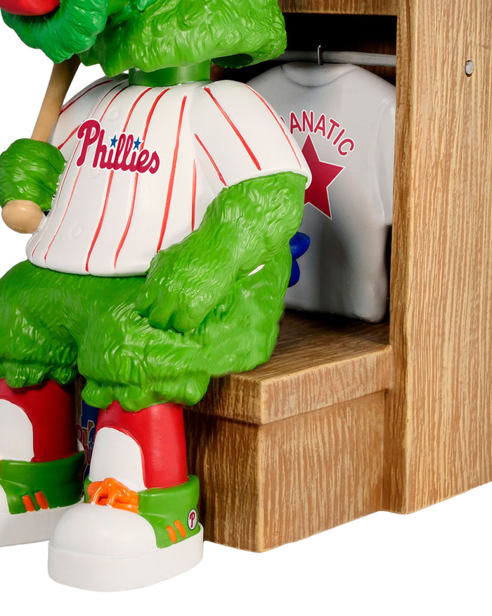Phillie Phanatic Philadelphia Phillies Locker Room Mascot Bobblehead FOCO - FOCO.com