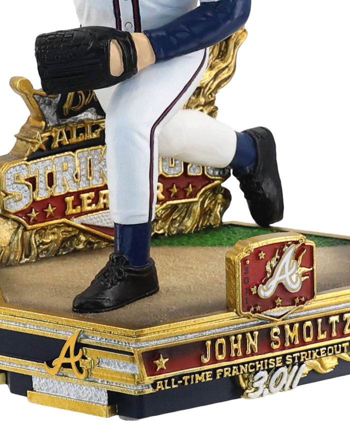 John Smoltz Atlanta Braves All-Time Franchise Strikeouts Leader Bobblehead FOCO - FOCO.com