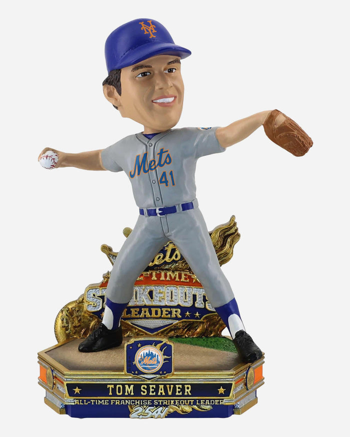 Tom Seaver New York Mets All-Time Franchise Strikeouts Leader Bobblehead FOCO - FOCO.com