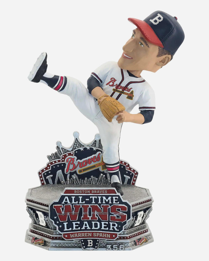 Warren Spahn Atlanta Braves All-Time Franchise Wins Leader Bobblehead FOCO - FOCO.com