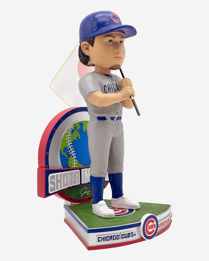 Shota Imanaga Chicago Cubs Away Jersey Japanese National Flag Bobblehead FOCO - FOCO.com