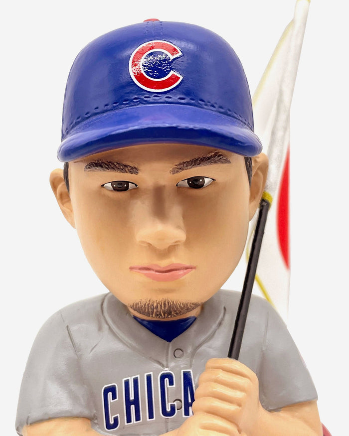 Shota Imanaga Chicago Cubs Away Jersey Japanese National Flag Bobblehead FOCO - FOCO.com