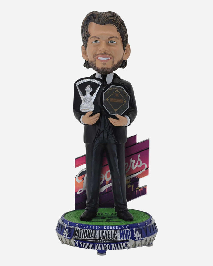 Clayton Kershaw Los Angeles Dodgers NL MVP & Cy Young Winner Bobblehead FOCO - FOCO.com