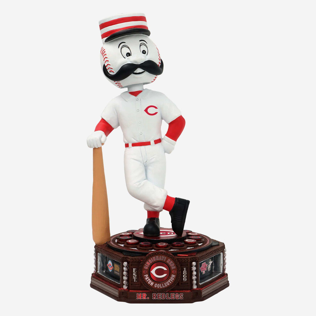 Mr Redlegs Cincinnati Reds Patch Collection Mascot Bobblehead FOCO - FOCO.com