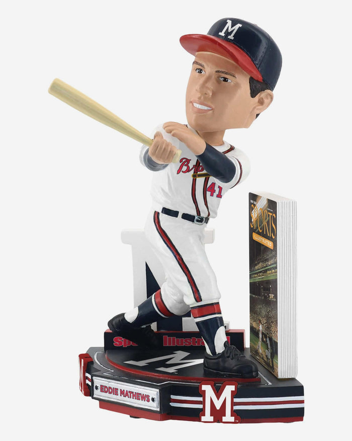 Eddie Mathews Milwaukee Braves First Issue 1954 Sports Illustrated Cover Bobblehead FOCO - FOCO.com
