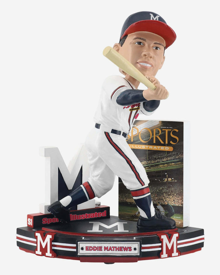 Eddie Mathews Milwaukee Braves First Issue 1954 Sports Illustrated Cover Bobblehead FOCO - FOCO.com