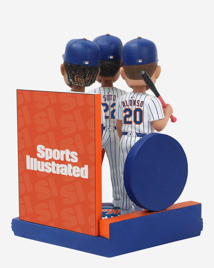 Pete Alonso & Juan Soto & Francisco Lindor New York Mets The Mets Collection Sports Illustrated Cover Bobblehead FOCO - FOCO.com