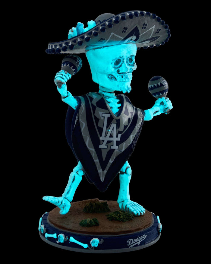 Los Angeles Dodgers Calavera Glow in the Dark Bobblehead FOCO - FOCO.com