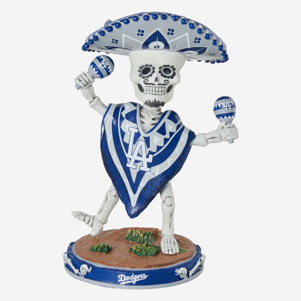 Los Angeles Dodgers Calavera Glow in the Dark Bobblehead FOCO - FOCO.com