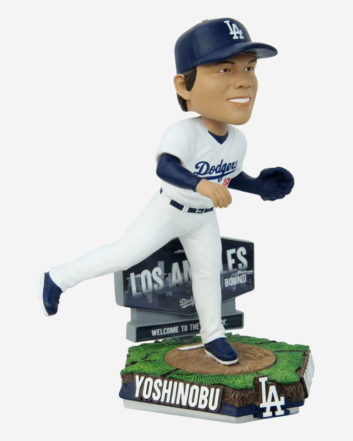 Yoshinobu Yamamoto Los Angeles Dodgers LA-Bound Bobblehead FOCO - FOCO.com