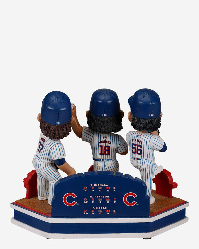 Chicago Cubs Combined No Hitter Mini Bobblehead Scene FOCO - FOCO.com