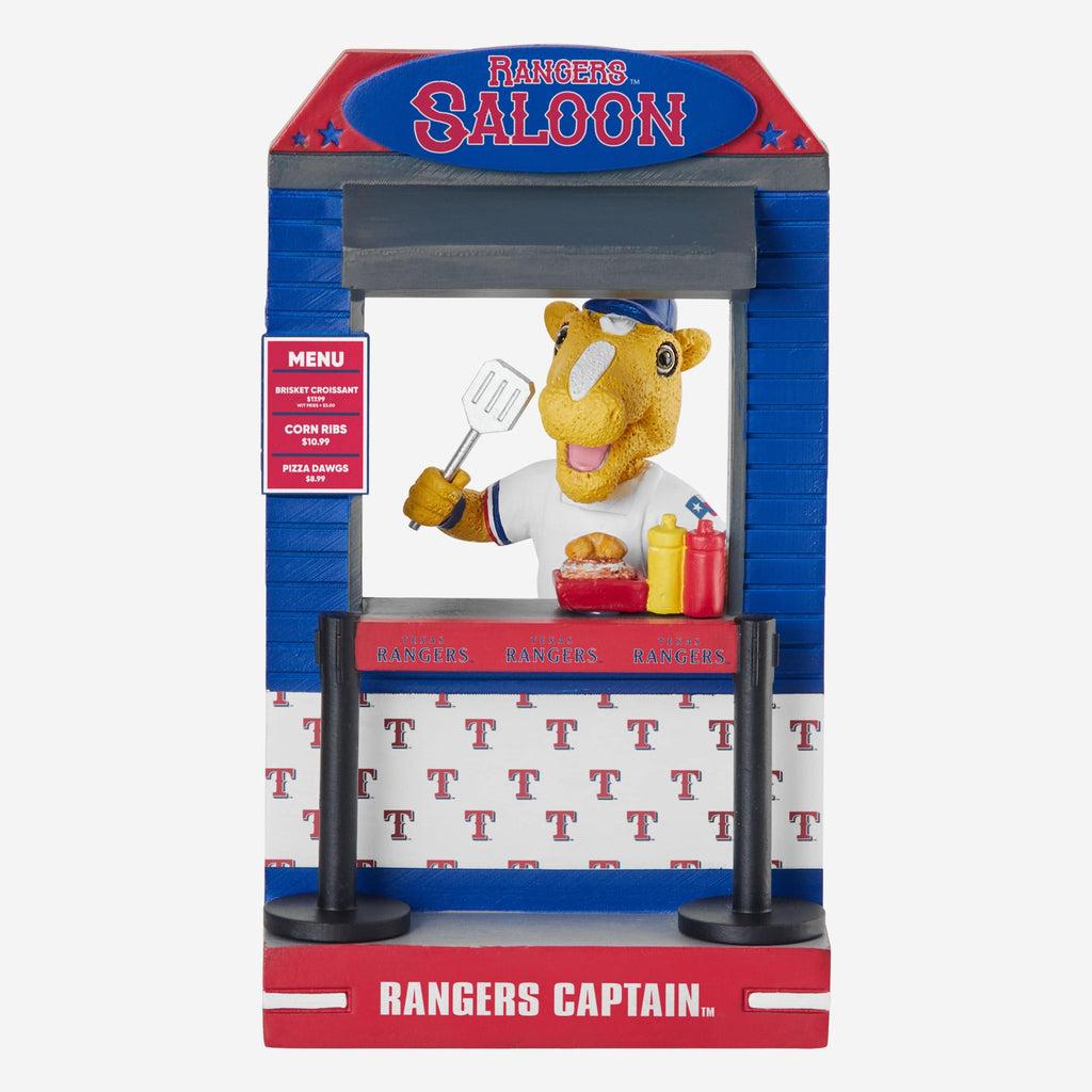 Rangers Captain Texas Rangers 2024 Opening Day Mascot Bobblehead FOCO - FOCO.com