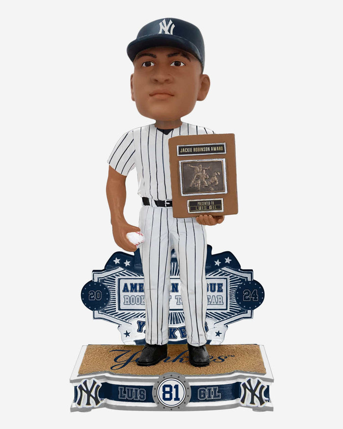 Luis Gil New York Yankees 2024 AL Rookie of the Year Bobblehead FOCO - FOCO.com