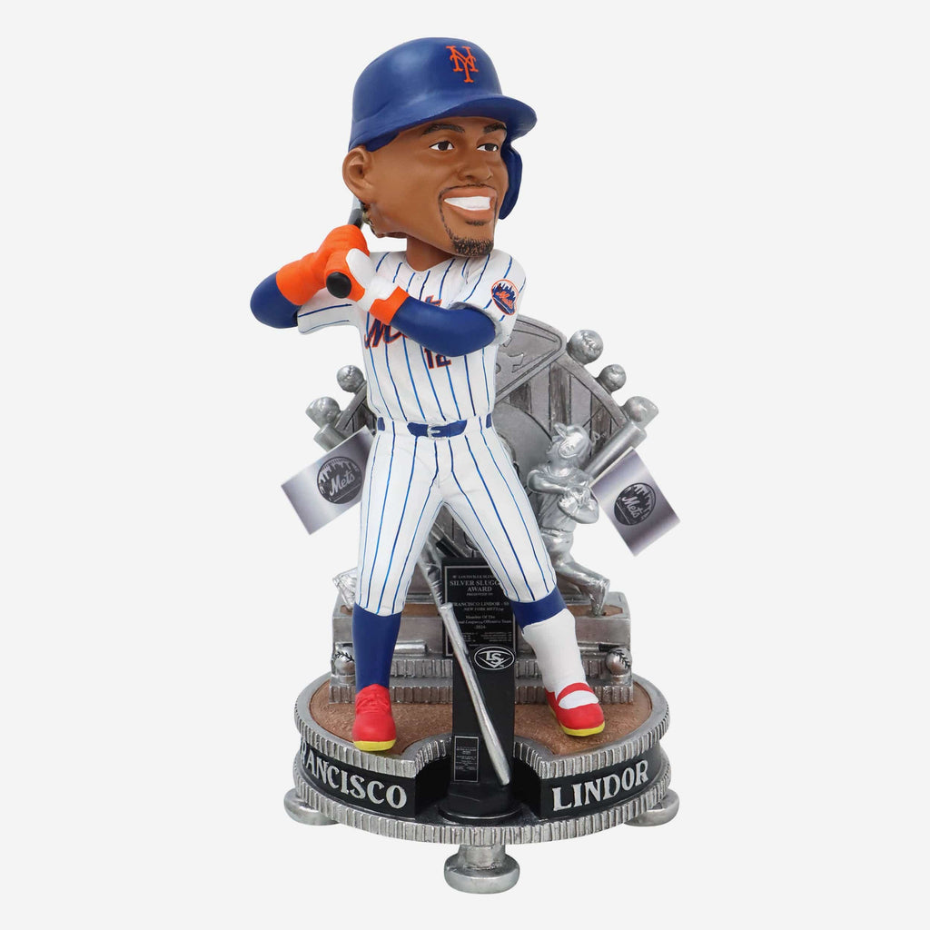 Francisco Lindor New York Mets 2024 Silver Slugger Bobblehead FOCO - FOCO.com
