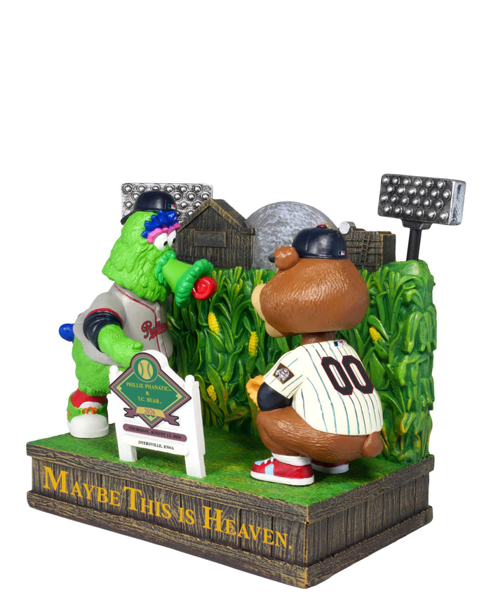 Philadelphia Phillies & Minnesota Twins 2026 Dyersville Maybe This is Heaven Mascot Dual Bobblehead FOCO - FOCO.com
