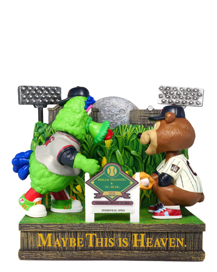 Philadelphia Phillies & Minnesota Twins 2026 Dyersville Maybe This is Heaven Mascot Dual Bobblehead FOCO - FOCO.com