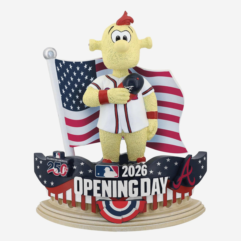 Blooper Atlanta Braves 2026 Opening Day Mascot Bobblehead FOCO - FOCO.com