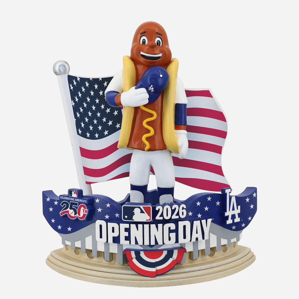 Dodger Dog Los Angeles Dodgers 2026 Opening Day Mascot Bobblehead FOCO - FOCO.com