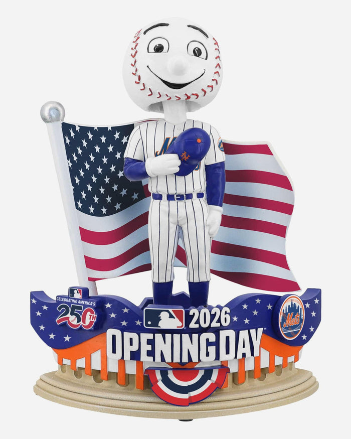 Mr Met New York Mets 2026 Opening Day Mascot Bobblehead FOCO - FOCO.com
