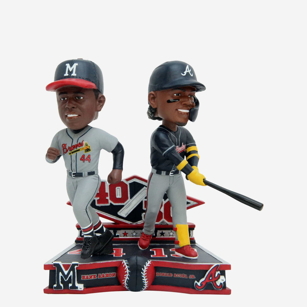 Hank Aaron & Ronald Acuna Jr Atlanta Braves 40/30 Club Dual Bobblehead FOCO - FOCO.com