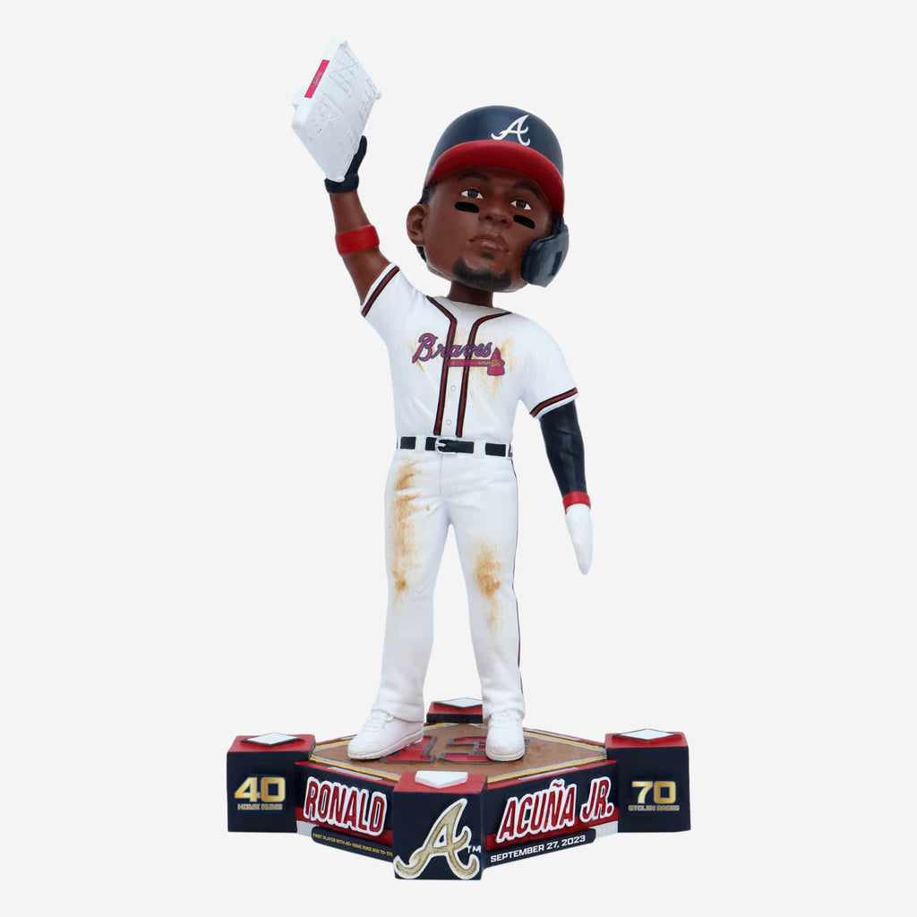 Ronald Acuna Jr Atlanta Braves 40 Home Runs & 70 Stolen Bases Bobblehead FOCO - FOCO.com