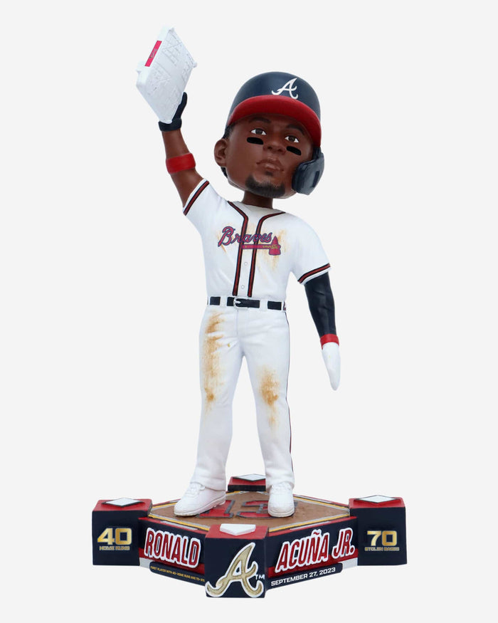 Ronald Acuna Jr Atlanta Braves 40 Home Runs & 70 Stolen Bases Bobblehead FOCO - FOCO.com