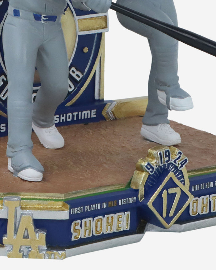 Shohei Ohtani Los Angeles Dodgers 50 Home Runs & 50 Stolen Bases Mini Bobblehead Scene FOCO - FOCO.com