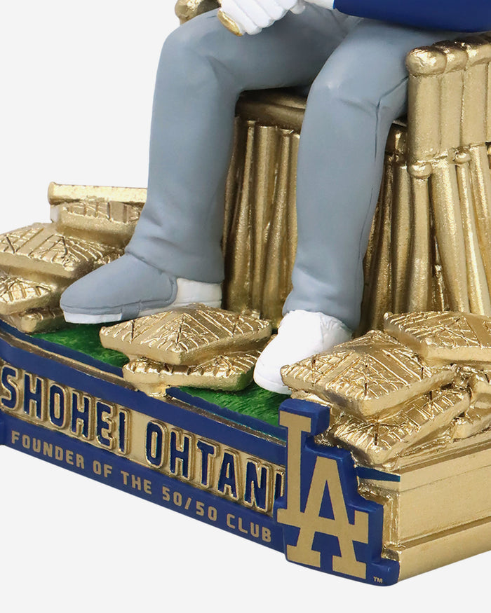 Shohei Ohtani Los Angeles Dodgers 50 Home Runs & 50 Stolen Bases Club of One Throne Bobblehead FOCO - FOCO.com