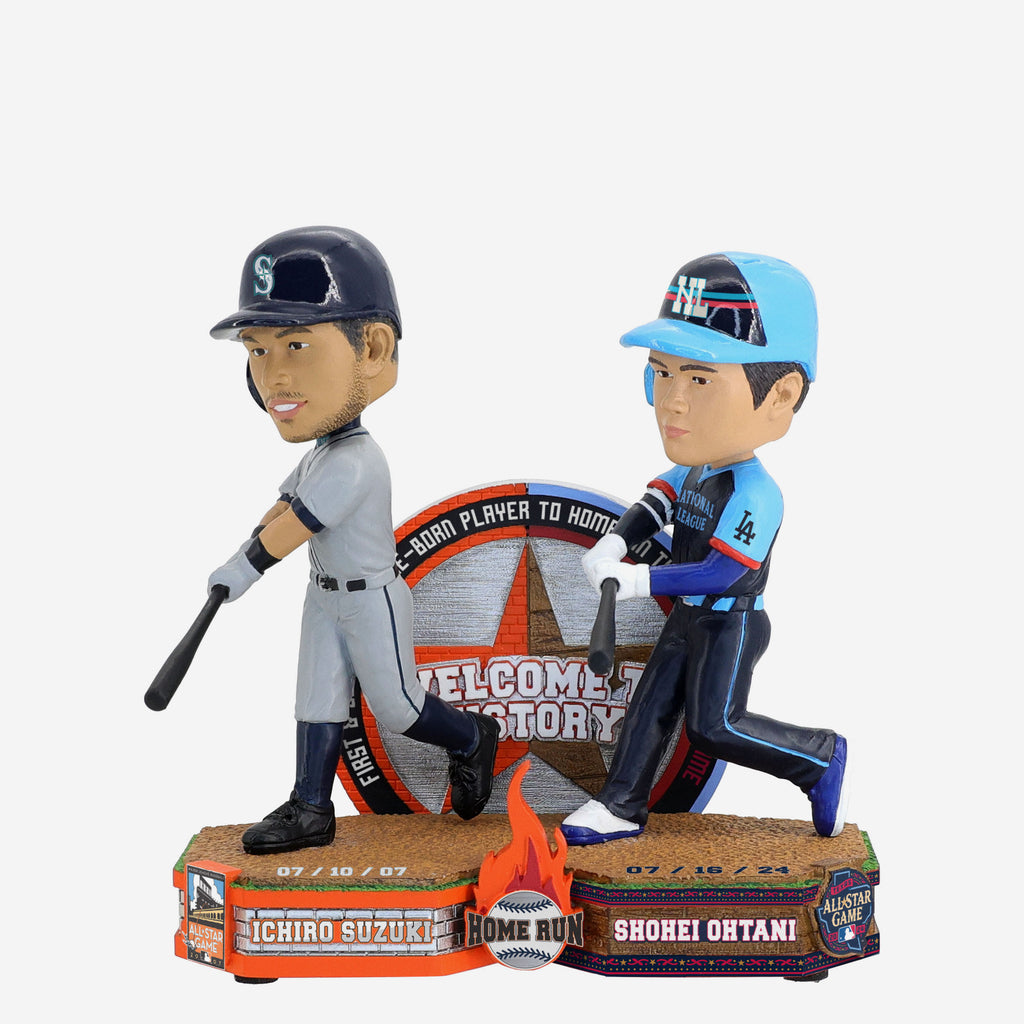 Ichiro Suzuki & Shohei Ohtani Seattle Mariners & Los Angeles Dodgers All-Star Home Run History Dual Bobblehead FOCO - FOCO.com