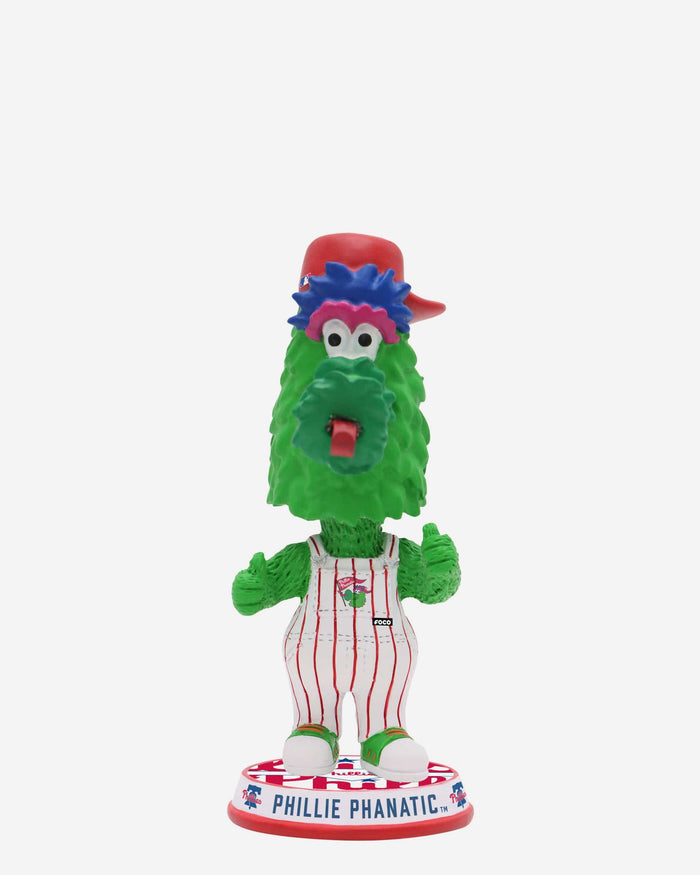 Phillie Phanatic Philadelphia Phillies Bib Overalls Mascot Mini Bighead Bobblehead FOCO - FOCO.com