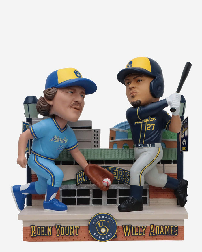 Robin Yount & Willy Adames Milwaukee Brewers Then and Now Bobblehead FOCO - FOCO.com